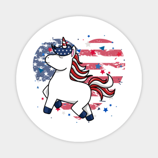 Star-Spangled Magic Patriotic Unicorn Magnet